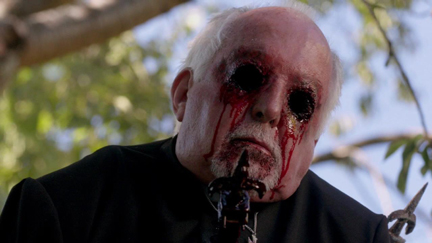 Eyes burned out, angel-style. Eyes burned out, angel-style.